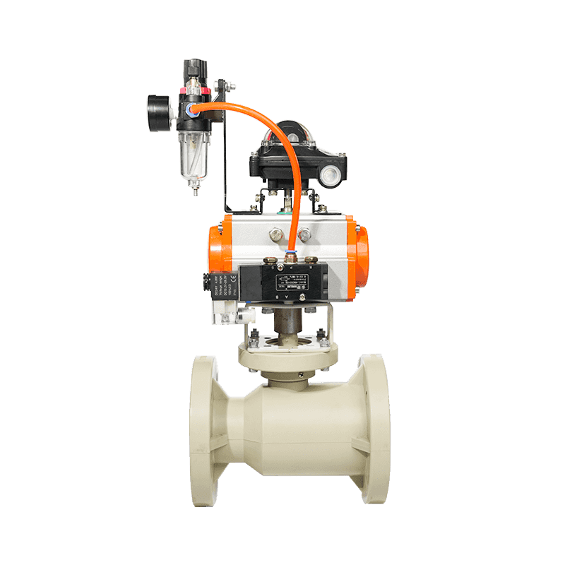β - PPH บอลวาล์วหน้าแปลนนิวเมติกแบบเดี่ยวและคู่